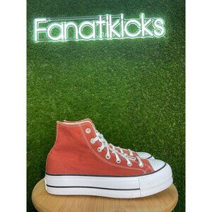 Converse Chuck Taylor Platform HI Womens 10 Shoes Brown White Sneakers A0896F